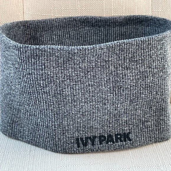 Ivy Parks Beyonce Hair Band Knit Seamless Ribbed Wide Headband Grey One Size - Picture 1 of 8